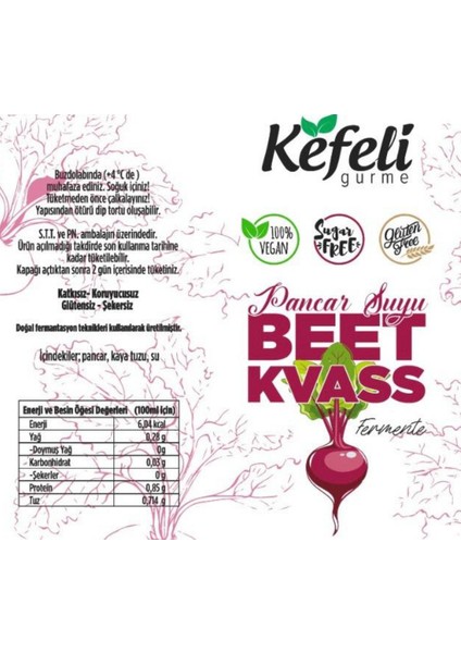 Kefeli Beet Kvass Pancar Suyu 12 x 250 ml fırsatları
