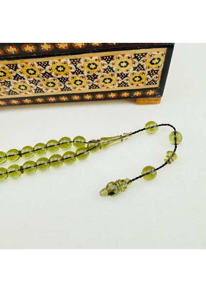 Yeşil Renk Blok Zar Kehribar Bürokrat Boy Tespih fiyatları