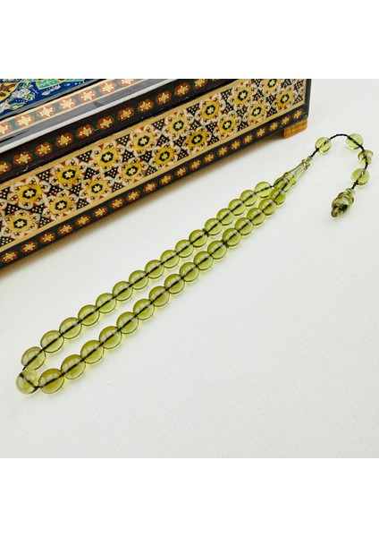 Yeşil Renk Blok Zar Kehribar Bürokrat Boy Tespih modelleri