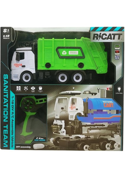 Constructo Rc Sök-Tak Çöp Kamyonu – USB Şarjlı 1:18 Mühendislik Oyuncak + 2.4 Ghz Kumanda modelleri