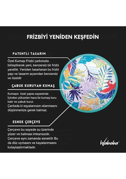 Flobo Suda Batmayan Frizbi | Çok Renkli | Kuş Desenli fırsatları