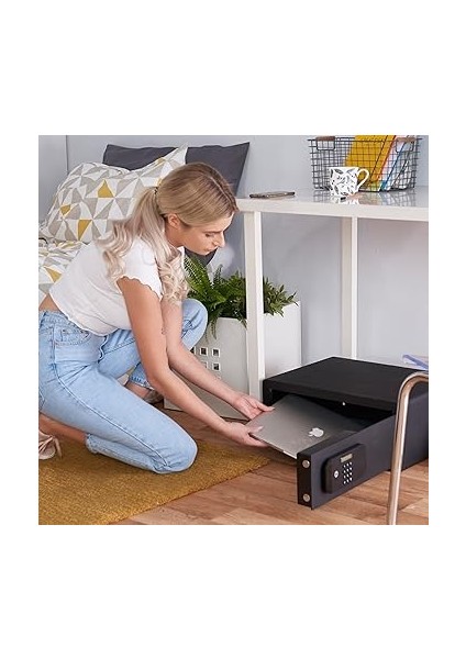 YLHB/200/EB1 Yüksek Güvenlikli Motorlu Otel Kasaları - Laptop Tipi - Oteller Için Uygundur, Siyah fırsatları