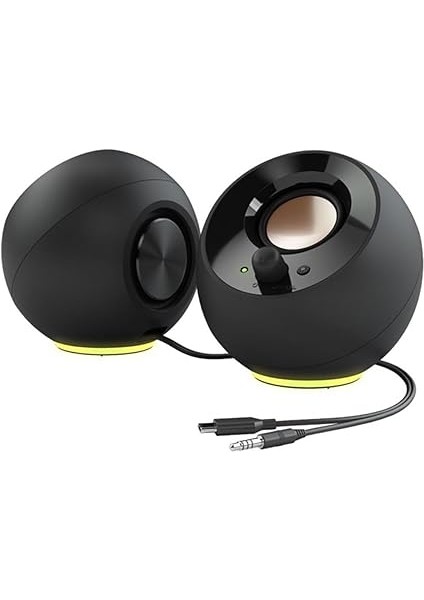 Rgb Aydınlatmalı Pebble Se Minimalist 2.0 Usb-C ile Çalışan Pc Hoparlörleri, 3,5 mm Aux Girişi, Bilgisayarlar ve Dizüstü Bilgisayarlar Için 4,4 W'a Kadar Rms Gücü (Siyah) fırsatları