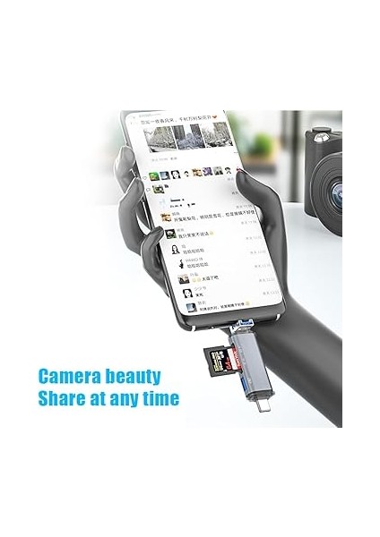 Gn-26 3 In 1 Otg Kart Okuyucu USB - Micro USB - Type-C Android Hub fırsatları