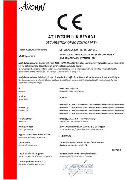 68188 Bahçe Aplik, 60 W, Siyah fırsatları