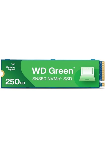 Digital 250GB Wd Yeşil SN350 Nvme Dahili SSD Katı Hal Sürücüsü - Gen3 Pcıe, M.2 2280, 2.400 Mb/s'ye Kadar - WDS250G2G0C