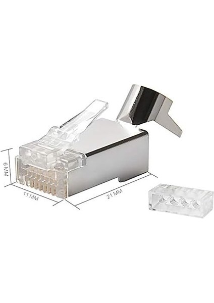 4229 Cat7 RJ45 Internet Patch Kablo Ucu Konnektör Jak, 10'lu fiyatları