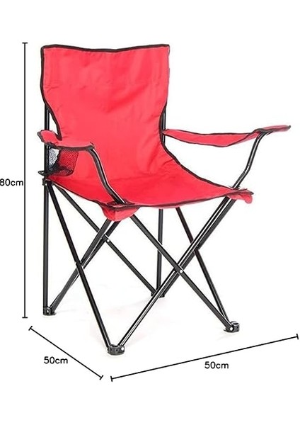 Katlanır Portatif Kamp Sandalyesi, Kırmızı, Tek Ebat fiyatları