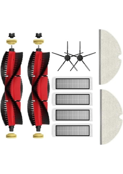 S5 Max, S6, S6PURE, S6MAXNAN Siyah Uyumlu Yedek Fırça Hepa Filtre Mop Seti-10 Parça, Robotyedek, RENK20