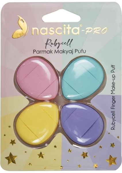 Rubycell Parmak Makyaj Süngeri - Mini Puf Kapatıcı Pudra Süngeri - 118
