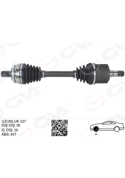 Mtxdpn Ön Aks Komple Sol Volvo S60 I 2.0 T 2.4 04-10 V70 Ii 2.0 T 2.4 04-10