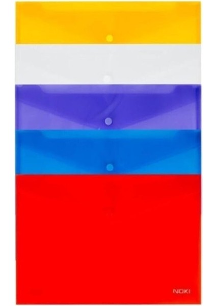 5 Renk A4 Çıtçıtlı Zarf Dosya