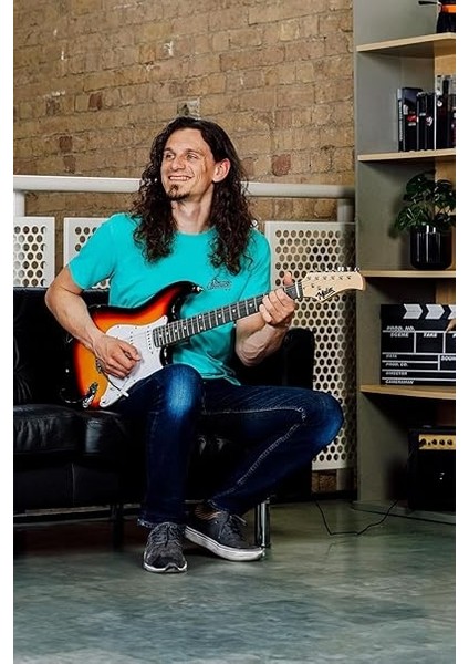 AGE-80SB Amfili Full Elektro Gitar Seti 4/4 Yetişkin 39 Inç Sunburs modelleri