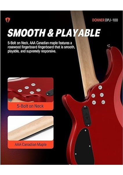DPJ-100 Pj-Style Bas Gitar (Kırmızı) fırsatları