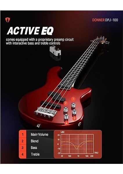 DPJ-100 Pj-Style Bas Gitar (Kırmızı) indirimleri
