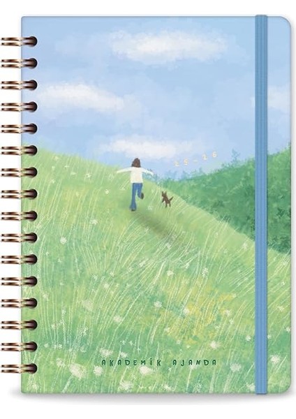 A5 Spiralli 16 Aylık Akademik Ajanda - Manzara modelleri