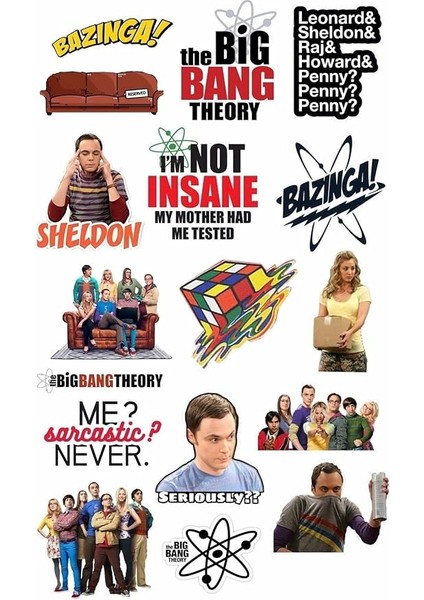 Major Selection The Big Bang Theory Laptop Notebook Tablet Sticker Seti fiyatları