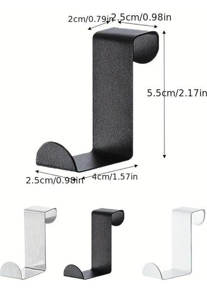 Banyo Siyah Askılık Kapı Arkası Bornoz Askılığı Mutfak Banyo Askılığı Havlu Askılığı Elbise Askılık 4 Lü modelleri