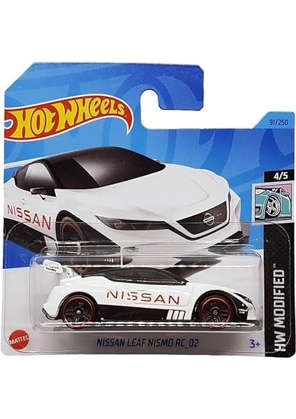 Wheels - Nissan Leaf Nismo RC_02 - Hw Modified 4/5 - HKK50 - Short Card - Beyaz - Mattel 2023 indirimleri