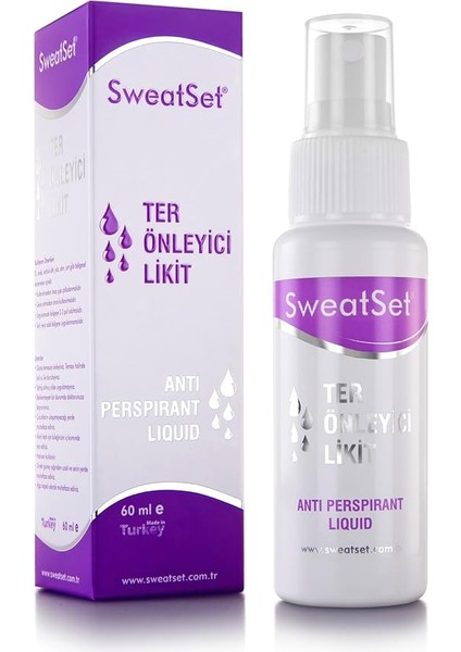 Set Ter Önleyici Likit Sprey 60 ml - El Yüz Ayak Sırt Koltuk Altı Terleme Önleyici