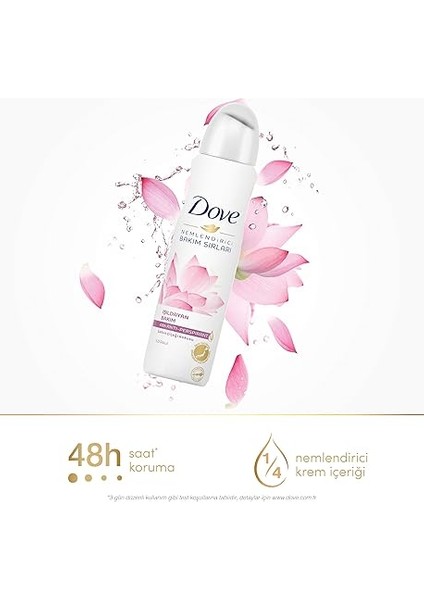 Kadın Sprey Deodorant Lotus Çiçeği Kokusu Işıldayan Bakım, 150 ml fırsatları