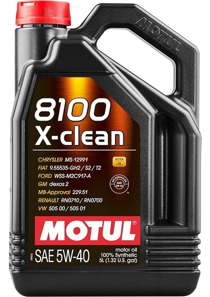 8100 X-Clean 5W40 5 Litre