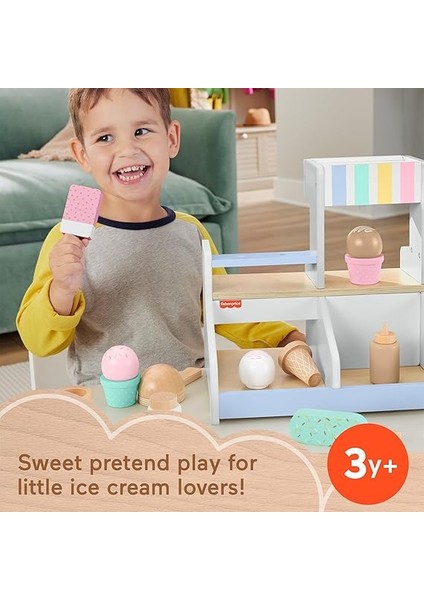 Ahşap Dondurma Dükkanı Okul Öncesi Çağdaki Çocuklar Için 18 Ahşap Parçadan Oluşan Fisher-Price Ahşap Dondurma Dükkanı Seti HXV21 fiyatları