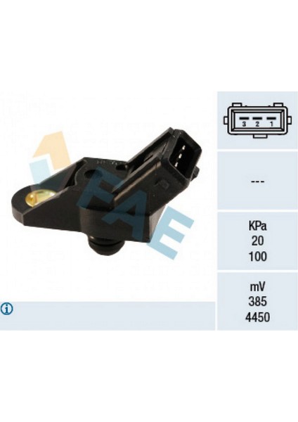 Mtxdpn Basinç Map Sensörü P106-P206-P306-P406-P605-PARTNER-BERLINGO-SAXO-XSARA-ZX-XANTIA 1.1-1.4-1.6-2.0 Tu 1-TU3-TU5-XU10