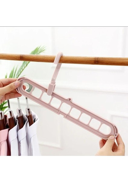 Elbise Askısı 9 Gözlü Akıllı Askı Sihirli Askılık - 5 Adet fırsatları