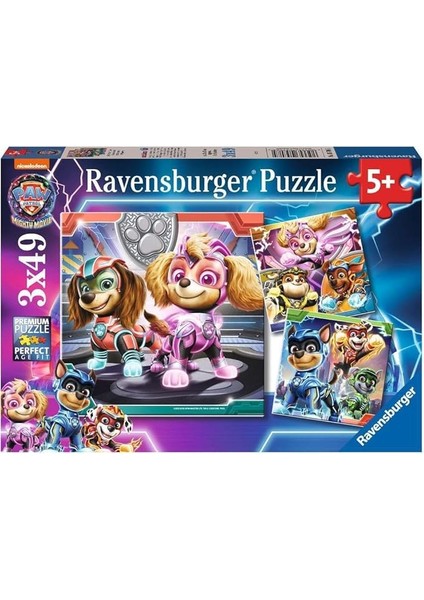 3X49 Parça Puz Paw Patrol