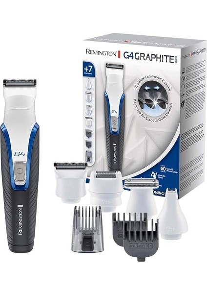 G4 Erkek Bakım Kiti, Dahili 7 Başlık / Tarak, Kablolu / Kablosuz Kullanım, Sakal Düzeltici, Saç Kesme Makinesi, Vücut, Kulak ve Burun Kılı Düzeltici PG4000