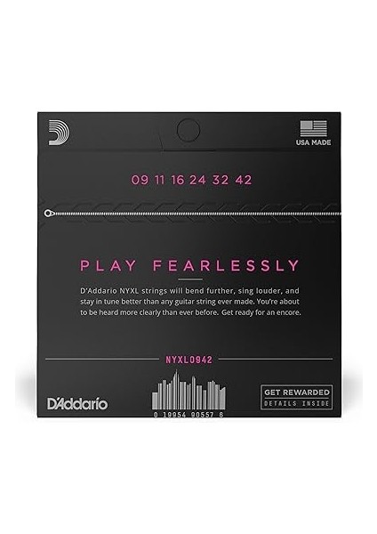 NYXL0942 Elektro Gitar Tel Seti, Super Lıght (Nıckel-Carbon fiyatları