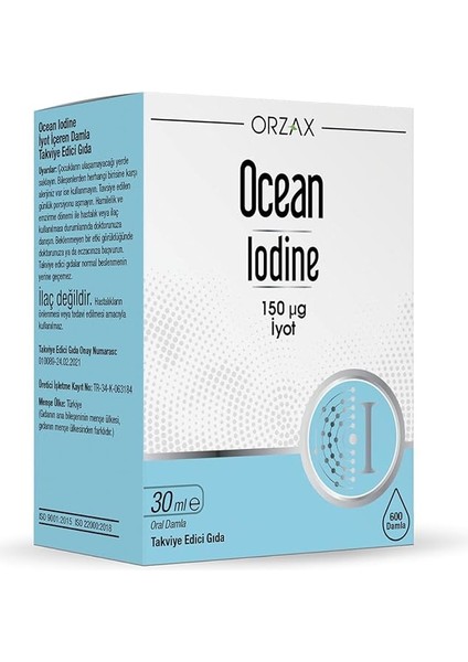 Ocean Iodine 150 Mcg Damla 30 ml