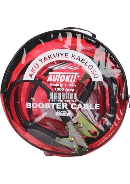 Akü Takviye Kablosu Şeffaf Çanta 1000 Amp