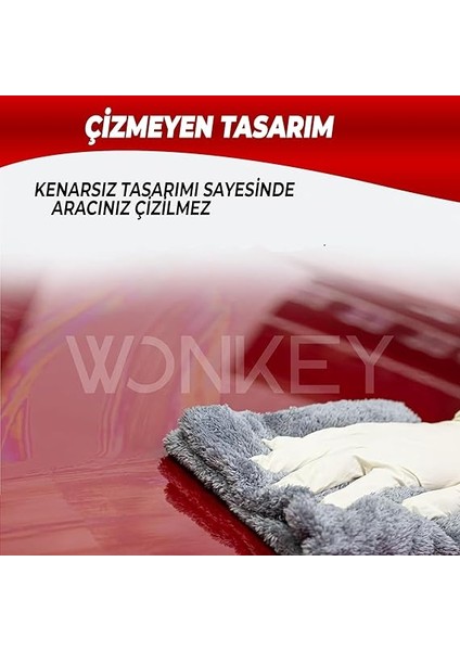 - Pasta Cila Wax Parlatma Havlusu, Mikrofiber Peluş Oto Araba Temizlik Cilalama Bezi, Kenarsız Lazer Kesim Araba Detaylandırma Havlu 40X40 cm - 2'li Paket (Gri) fırsatları