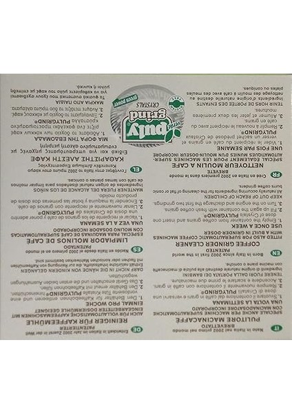 Caff Pulycrystal - Öğütücü Temizleyicisi modelleri