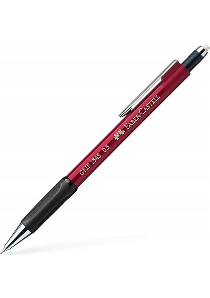 Grip 1345/47 Versatil Kalem, 0.5 Mm, Bordo, Ergonomik Tutuş, Yaylı Uç, Uzun Silgi, Modern Tasarım