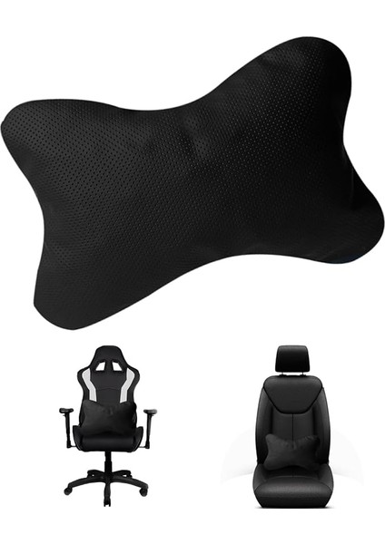 3D Ortopedik Oto Araç Oyuncu Koltuk Bel Destek Yastığı 36X26CM 1 Adet AL4336 Siyah