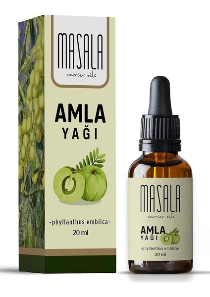 Amla Saç Bakım Yağı 20 Ml. Soğuk Pres (Gooseberry Carrier Oil) Bektaşi Üzümü