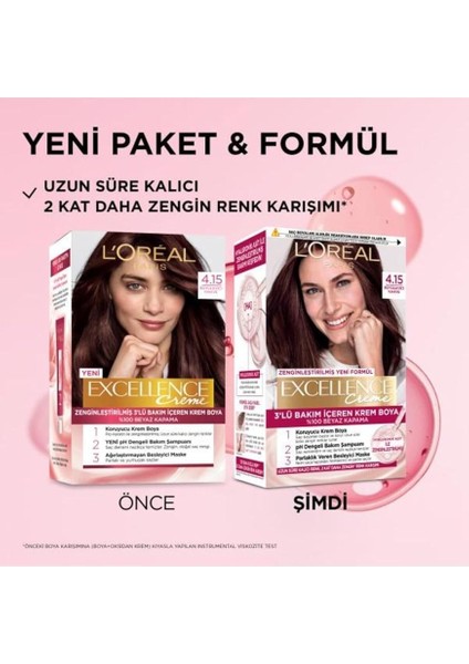Parıs L'oréal Parıs Excellence Creme 4.15 Büyüleyici Kahve Saç Boyası fiyatları