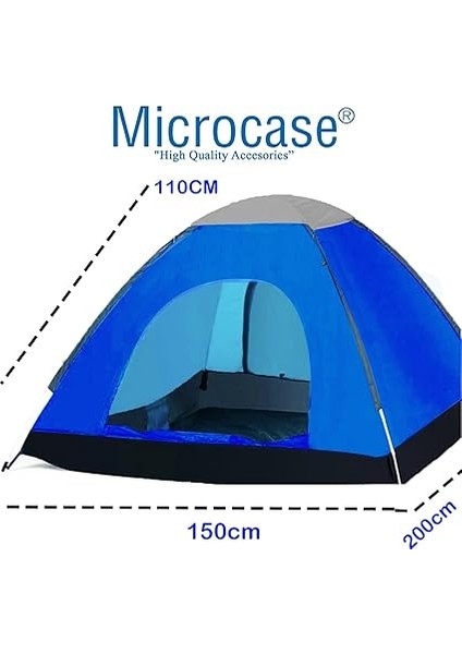 3 Kişilik Manuel Yazlık Konforlu Kamp Çadırı 200X150X110CM Lacivert AL3893 fiyatları