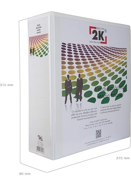904B Klasör A4 Pvc/plastik Tanıtım/sunum/prezentasyon/arşiv Dosyası 9 Cm. Sırt 4 Halka D Mekanizma Kutu Için 6 Adet, Beyaz modelleri