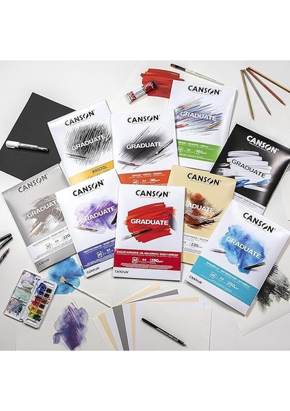 Graduate Mix Not Defteri, A5, 30 Saat, Orta Incelikte, 220 G modelleri