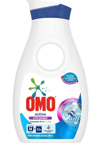 Active Sıvı Çamaşır Deterjanı Beyazlar ve Renkliler 910 ml 14 Yıkama