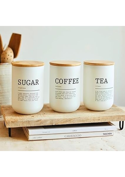 Mutfak 3'lü Bambu Kapaklı Beyaz Cam Çay Şeker Kahve Saklama Kavanoz Takımı Beyaz, Baharatlık Düzenleme Şık Pinterest Mutfak Takımları indirimleri