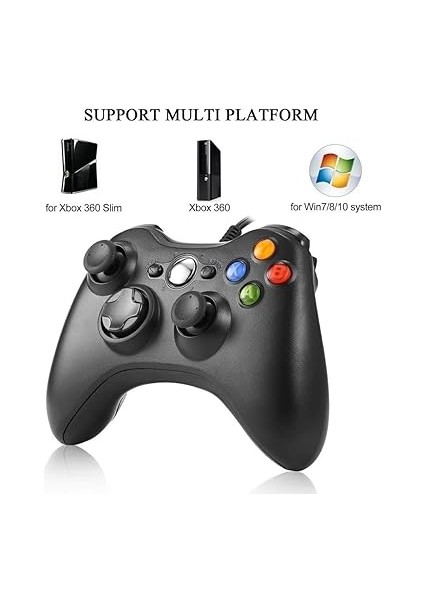 360 Controller Pc Kablolu Oyun Kolu 2,20M USB Kablolu Bilgisayar Oyun Kolu Gamepad Joystick Controller Bilgisayar Uyumlu fiyatları