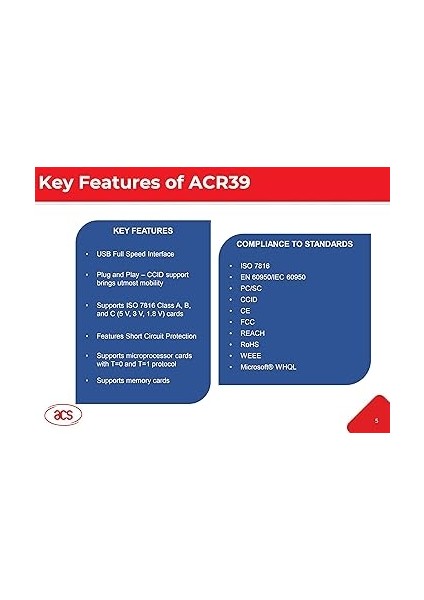 ACR39U-I1 Pc/sc Rfıd Iletişim Çip Akıllı Kart Okuyucu Yazıcı Okuyucu Yazıcı fiyatları