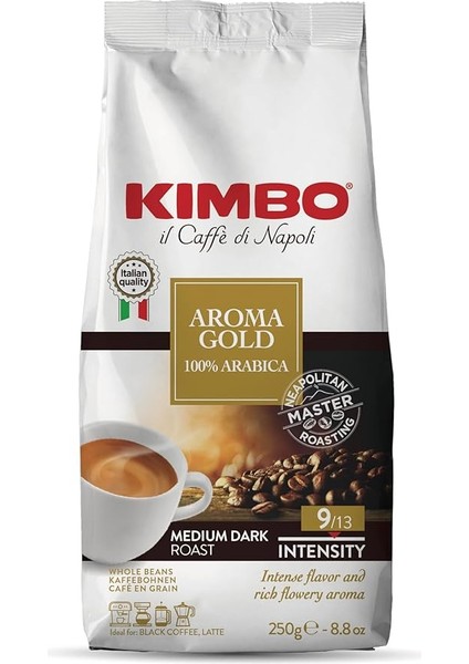 Aroma Gold 100% Arabica Çekirdek Kahve (250 Gr)