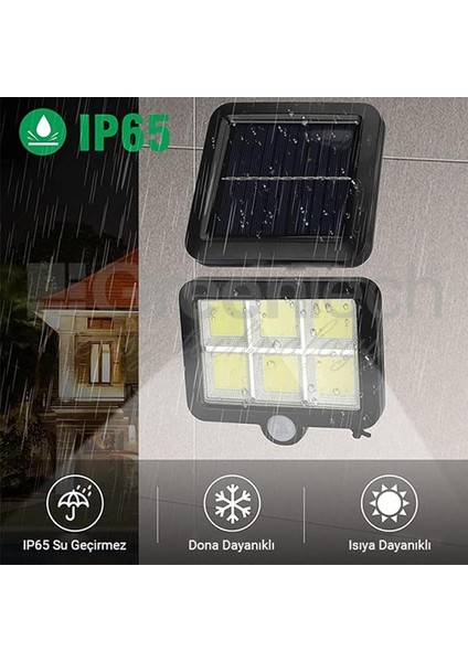 Güneş Enerjili 120 Cob LED AYDINLATMA/GT-SL09 modelleri