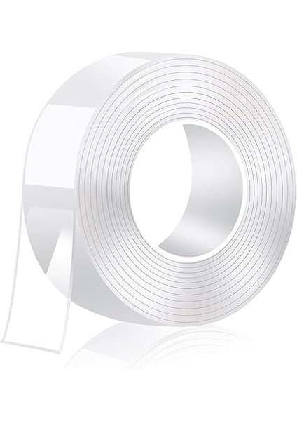 Nano Şeffaf Çift Taraflı Bant – 3cm x 2m, Yıkanabilir, Güçlü Yapışkan, Iz Bırakmaz, Çok Amaçlı Sabitleyici Bant